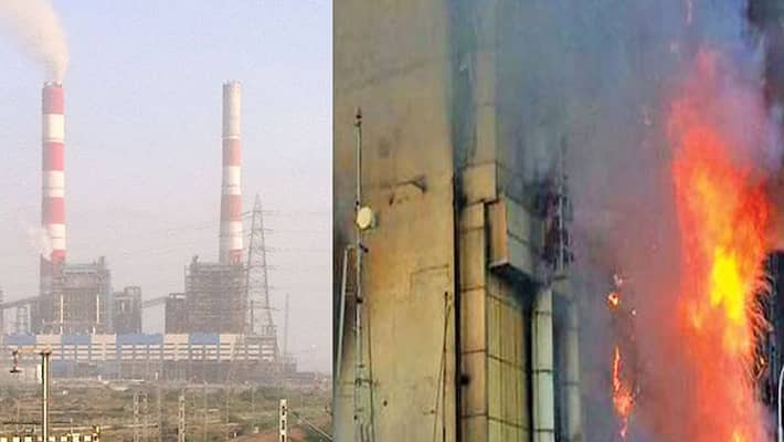 Fire erupts in Vallur Thermal Power Plant near Chennai Fire erupts in Vallur Thermal Power Plant near Chennai