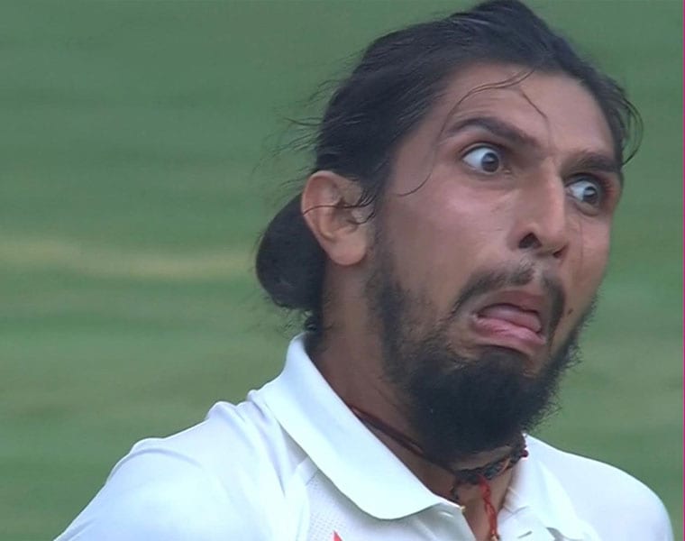 Trying to mock Steven Smith
In 2017, during the Border-Gavaskar Trophy against Australia at home, India managed to win the title. Meanwhile, during the second Test in Bengaluru, then-Australian skipper Steven Smith was involved in a funny facial banter with Ishant. Although it was the latter who initiated it, to get under the former's skin, the Australian remained unmoved before coming up with an expression of his own. During one of the instances, Ishant's comical appearance caught considerable attention, as even Indian skipper Virat Kohli could not help but laugh it out loud. Ishant's face also became a meme on social media.