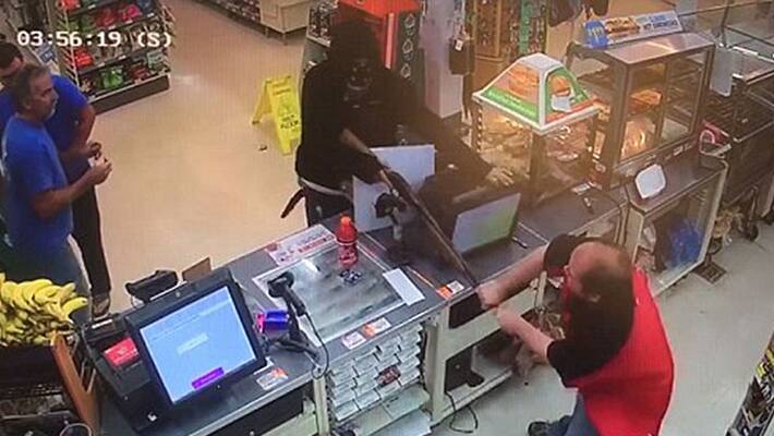 Clerk Wrestles Shotgun Away From Robber Clerk Wrestles Shotgun Away From Robber