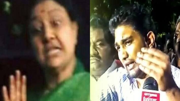 sasikala angry against vivek for telecast DMK duraimurugan interview sasikala angry against vivek for telecast DMK duraimurugan interview