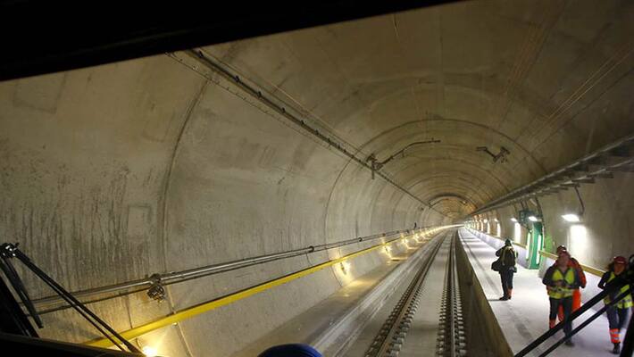World's Longest Rail Tunnel Is Open. 57 Km Long, Designed In 1947 World's Longest Rail Tunnel Is Open. 57 Km Long, Designed In 1947