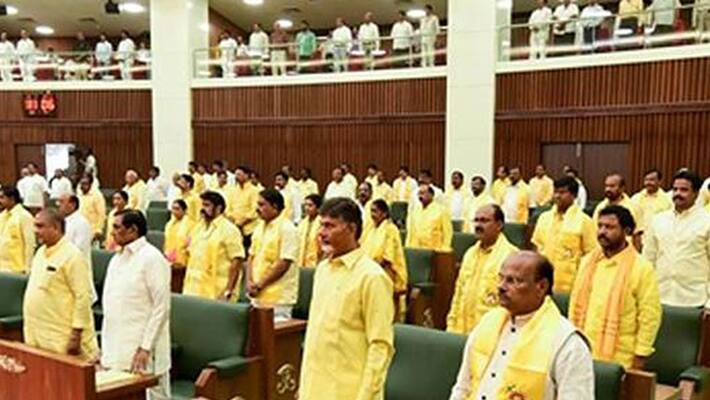 TDP legislators walksout fo Andhra pradesh assembly TDP legislators walksout fo Andhra pradesh assembly