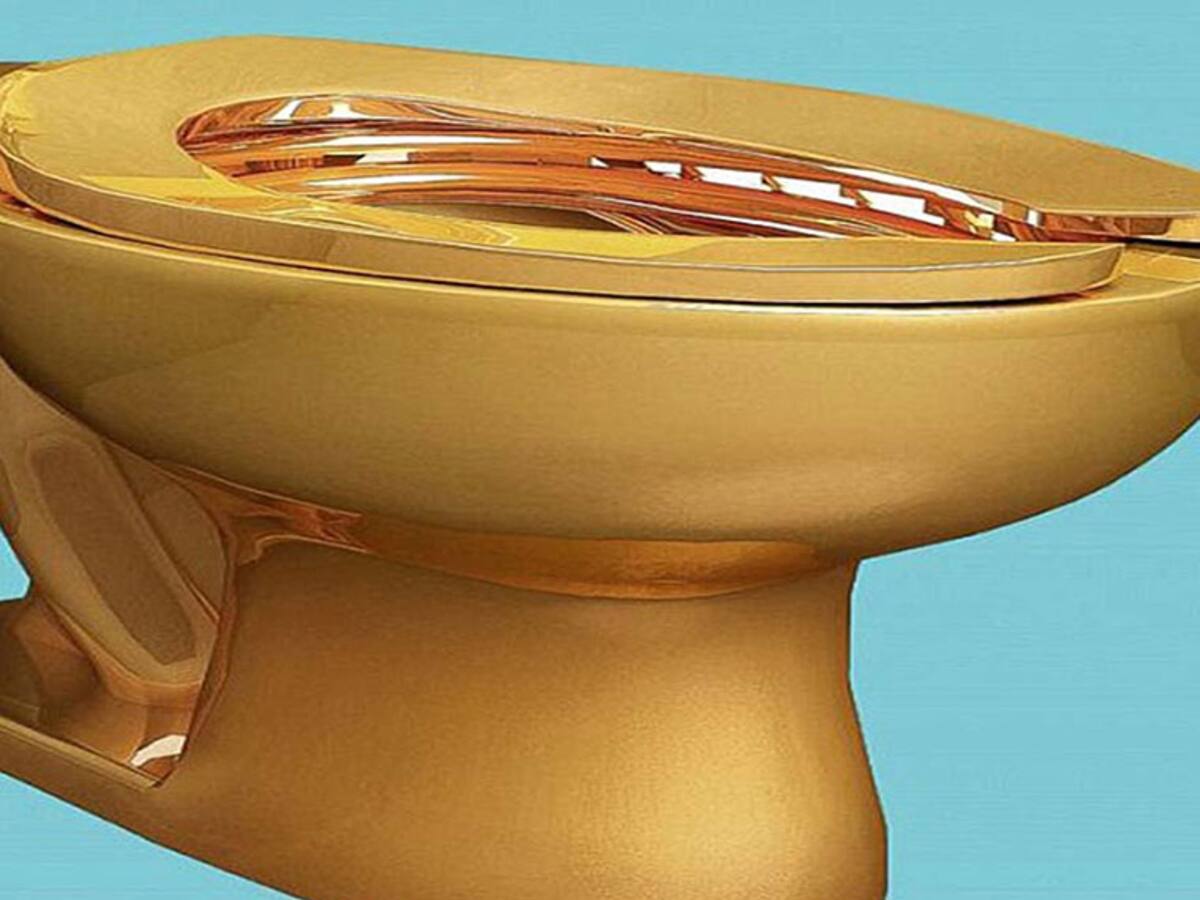 Functional gold toilet named 'America' to open to public at US