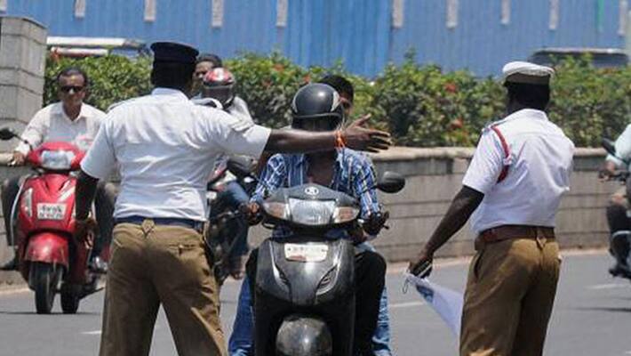 This man was fined Rs1.13 lakh for riding bike without registration, helmet and driving license This man was fined Rs1.13 lakh for riding bike without registration, helmet and driving license