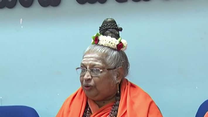 Mathe Mahadevi alleges Siddaganga Swamy lured with Bharatha Ratna Mathe Mahadevi alleges Siddaganga Swamy lured with Bharatha Ratna