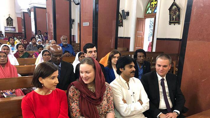pawan kalyan prayers with poland ambassador pawan kalyan prayers with poland ambassador