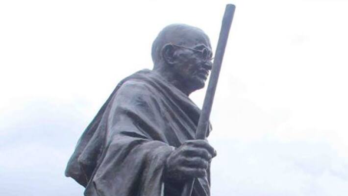 Gandhi Jayanti 2022: 6-foot-tall scrap-metal statue of Mahatma Gandhi installed at Odisha Institute - adt Gandhi Jayanti 2022: 6-foot-tall scrap-metal statue of Mahatma Gandhi installed at Odisha Institute - adt