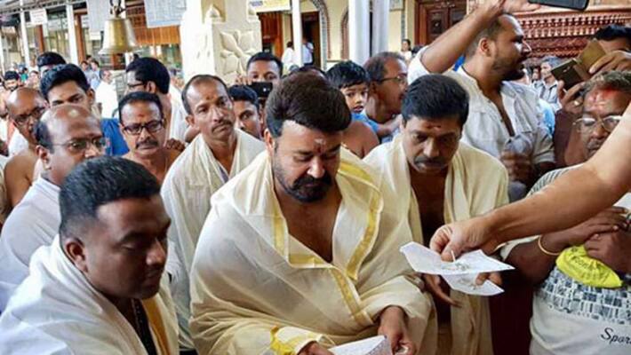 VIDEO Malayalam superstar Mohanlal visited this temple before sunrise VIDEO Malayalam superstar Mohanlal visited this temple before sunrise