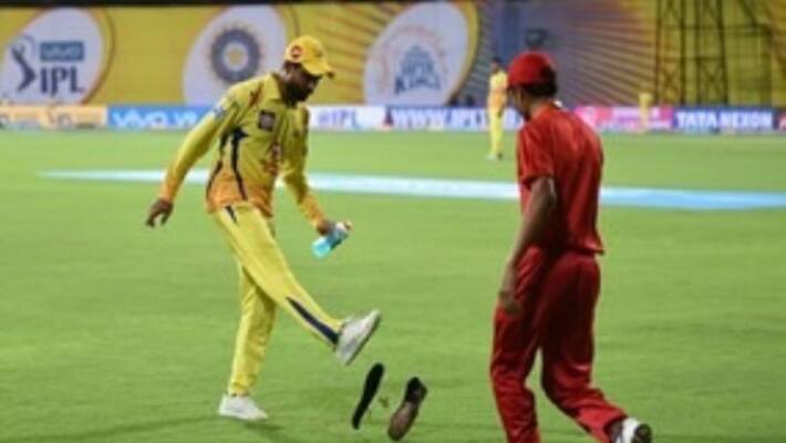 Jadeja play football in chepak stadium Jadeja play football in chepak stadium