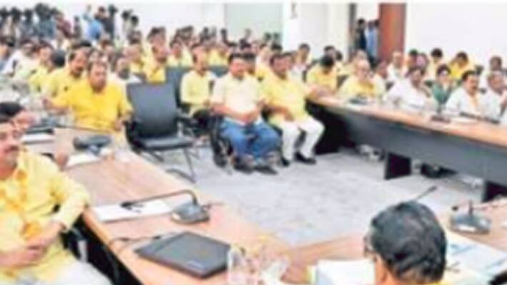 Tdp legislators attend with black shirts to assembly Tdp legislators attend with black shirts to assembly
