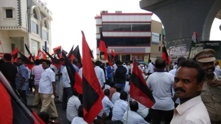 dmk indulge protest chennai cauvery board 4th day dmk indulge protest chennai cauvery board 4th day
