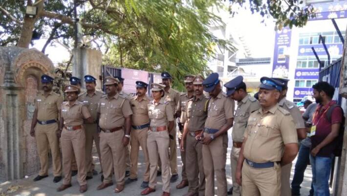 police protection strengthen in chepauk stadium police protection strengthen in chepauk stadium
