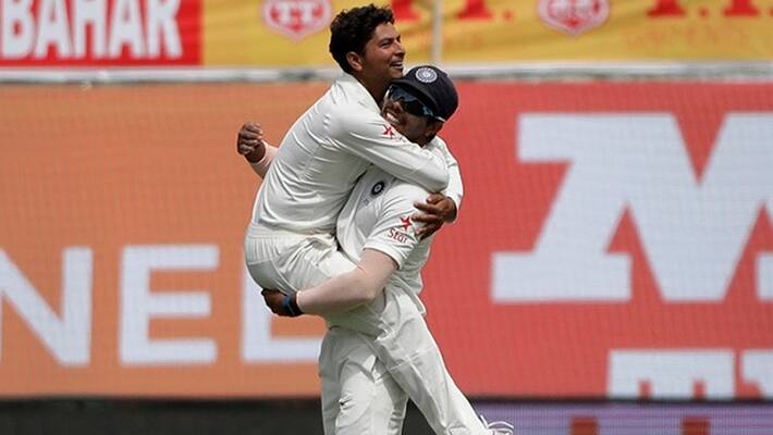 Kuldeep four for limits Australia to 300 Kuldeep four for limits Australia to 300