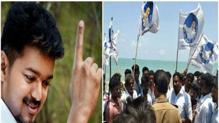 kaveri water issue vijay fans protest kaveri water issue vijay fans protest