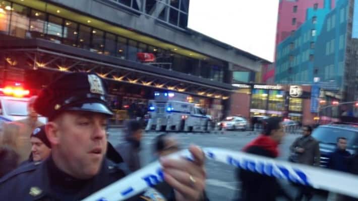 Police have arrested a man after a bomb explosion at Manhattan bus terminal in New York Police have arrested a man after a bomb explosion at Manhattan bus terminal in New York