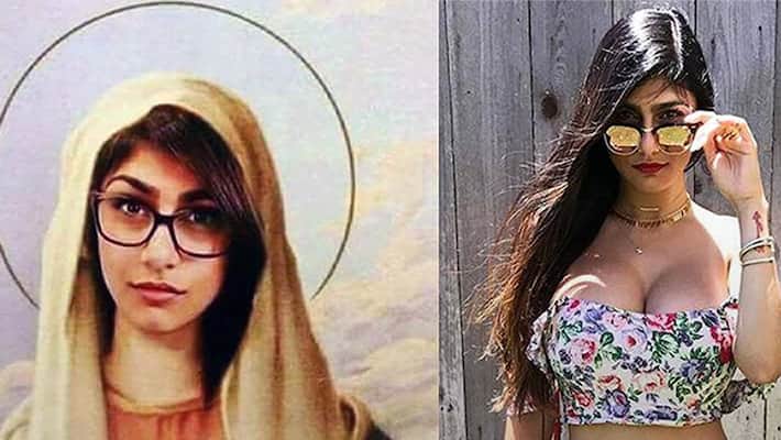 710px x 400px - Mia Khalifa stirs up religious controversy with this image