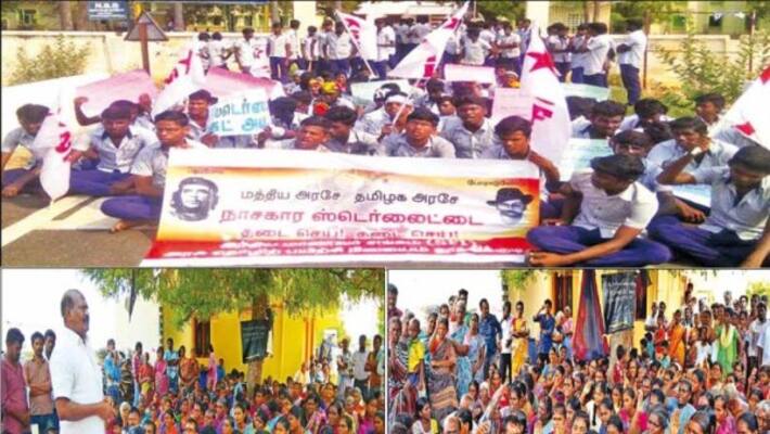 Struggle against Sterlite Plant on 51st day students also support Struggle against Sterlite Plant on 51st day students also support