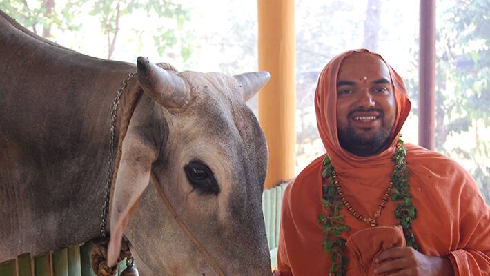 It is as if the Country has Sutaka Because of Blood of Cows Says Raghaveshwara Bharathi Swamiji gvd It is as if the Country has Sutaka Because of Blood of Cows Says Raghaveshwara Bharathi Swamiji gvd