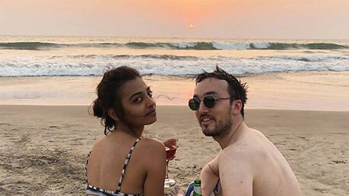 Radhika Apte Hot Phose at Beach with Her Husband Radhika Apte Hot Phose at Beach with Her Husband
